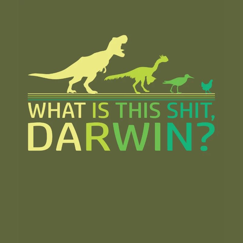 Lustige Evolution Dino Dinosaurier Darwin T-Rex