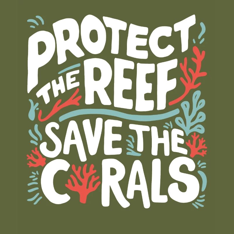 Protect the Reefs Save the Corals Ocean lover