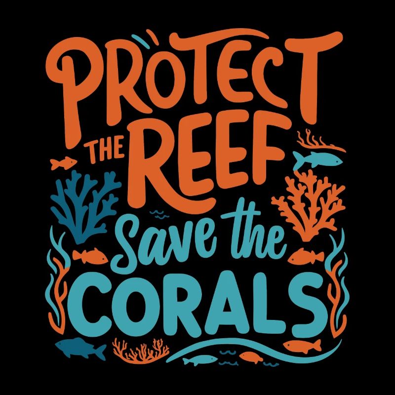 Protect the Reefs Save the Corals Ocean lover