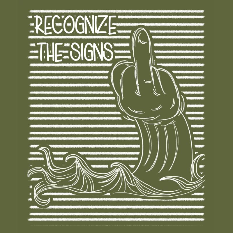 Middle Finger Wave Grumpy Misanthrope