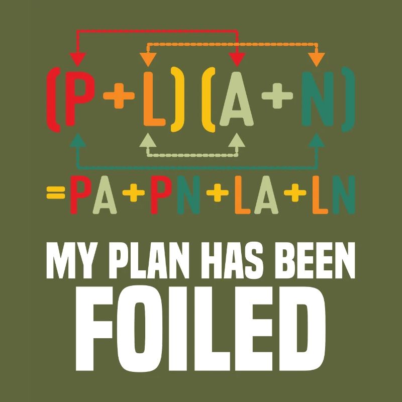 Mon plan a été déjoué Funny Math Teacher Pun Sci