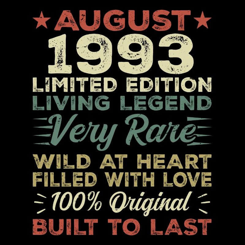 Août 1993 - Idée cadeau pour Août 1993 - 1993