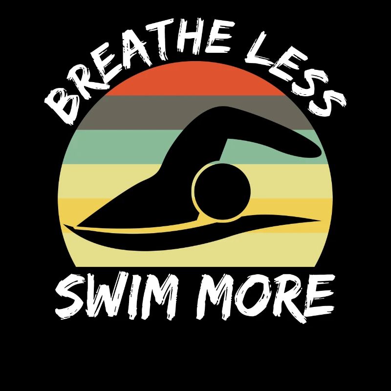 Swimming Pool Triathlon Retro Swimmer