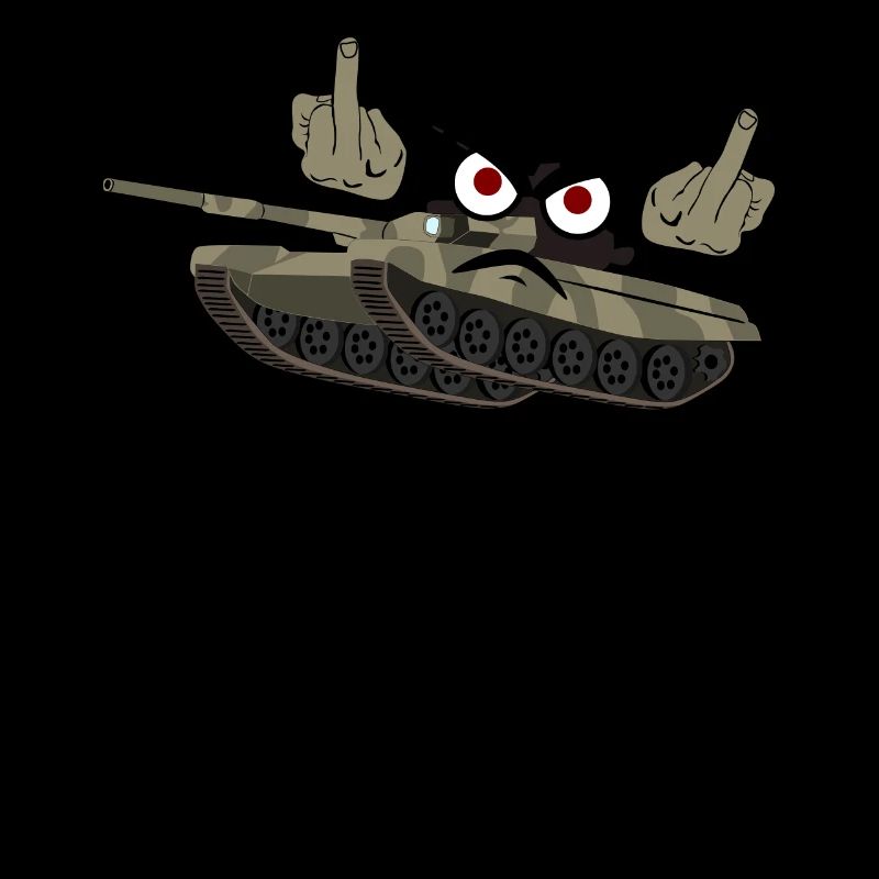 Middle Finger Tank Driver Combat Tank