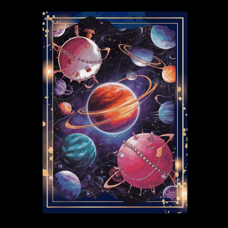 Cosmic Planetary Art Universe Design