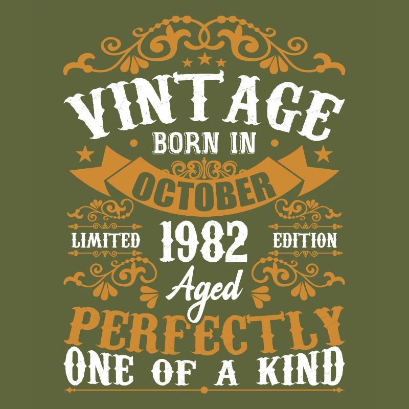 1982 Retro 1982 Octobre Anniversaire Octobre 1982