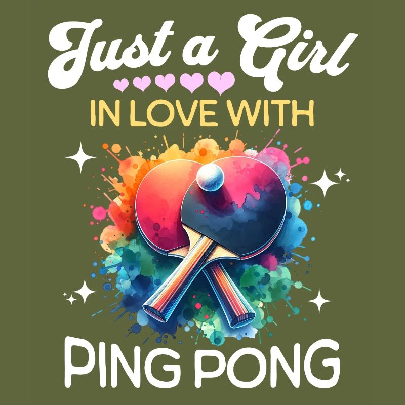 Fille de ping-pong