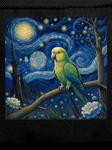 Monk Parakeet Starry Night