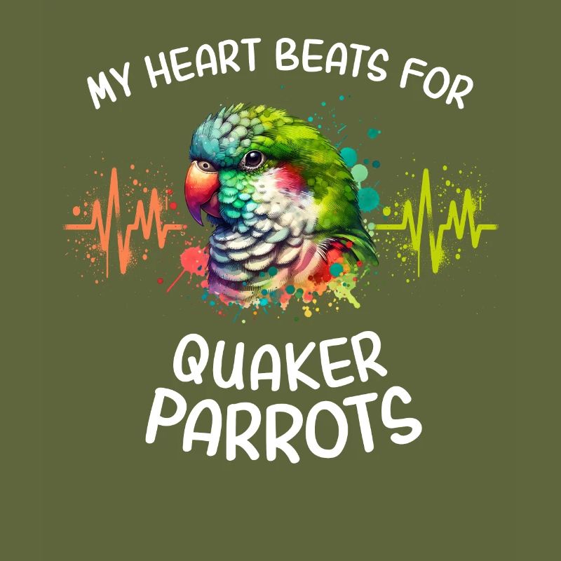 Monk Parakeet Heartline