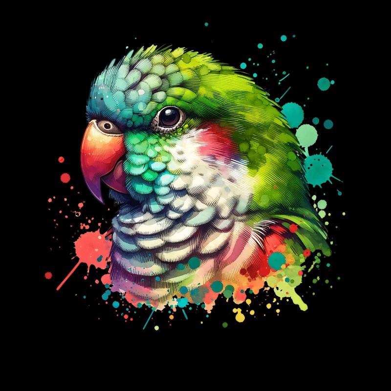 Monk Parakeet Motif