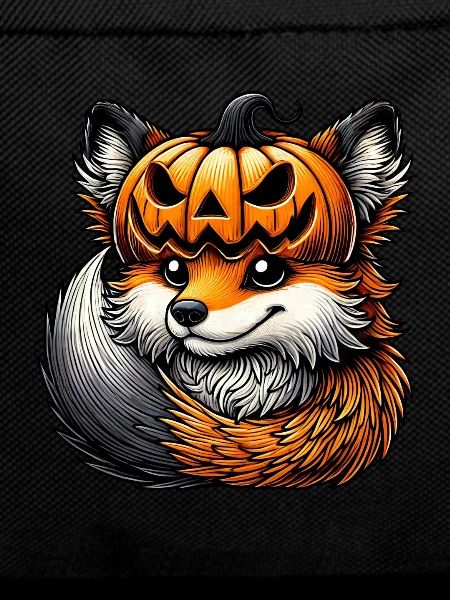 Stylish Halloween Pumpkin Fox Art