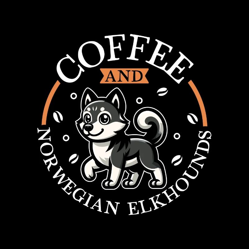 Kaffee und Norwegischer Elchhund