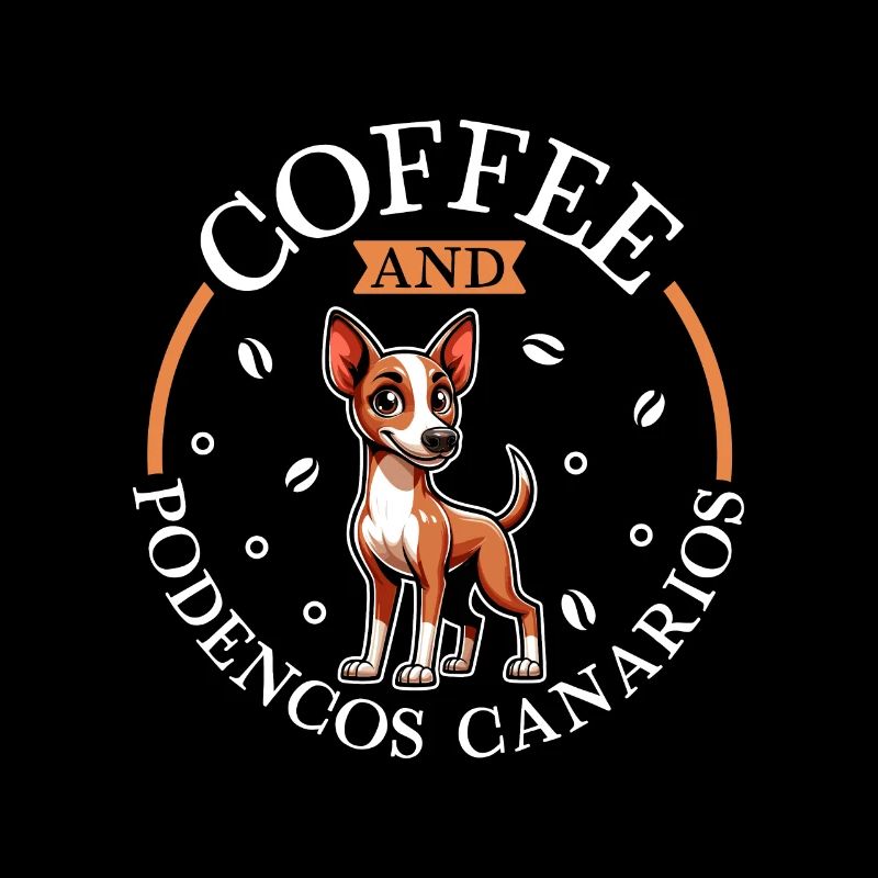 Kaffee und Podenco Canario
