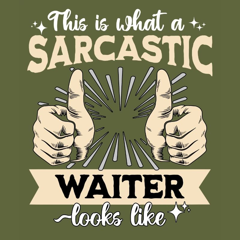 Sarkastischer Kellner Sarkasmus