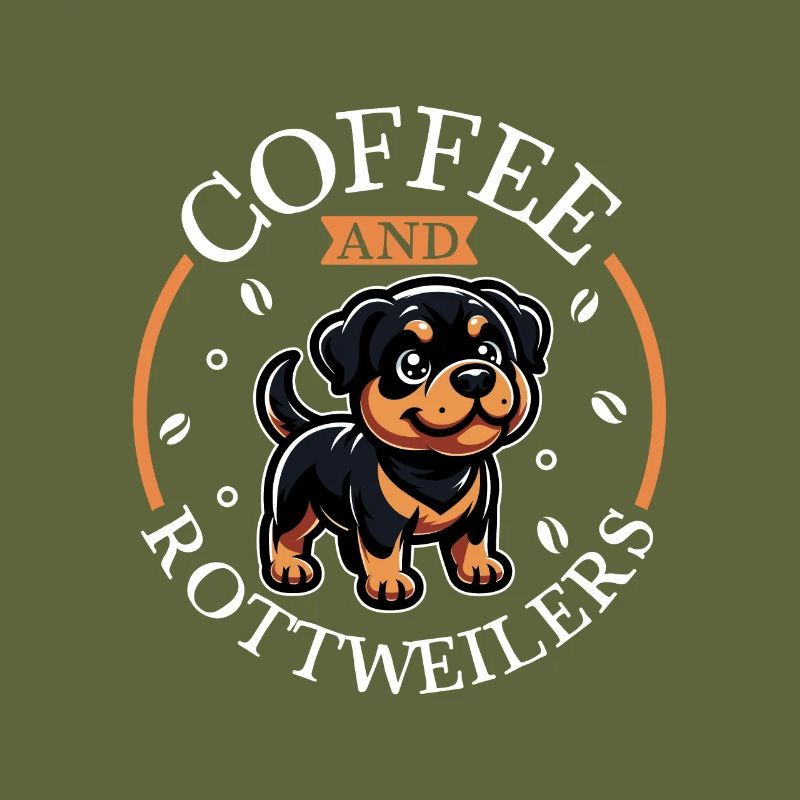 Coffee and Rottweiler