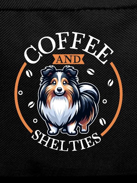 Coffee and Shetland Sheepdog