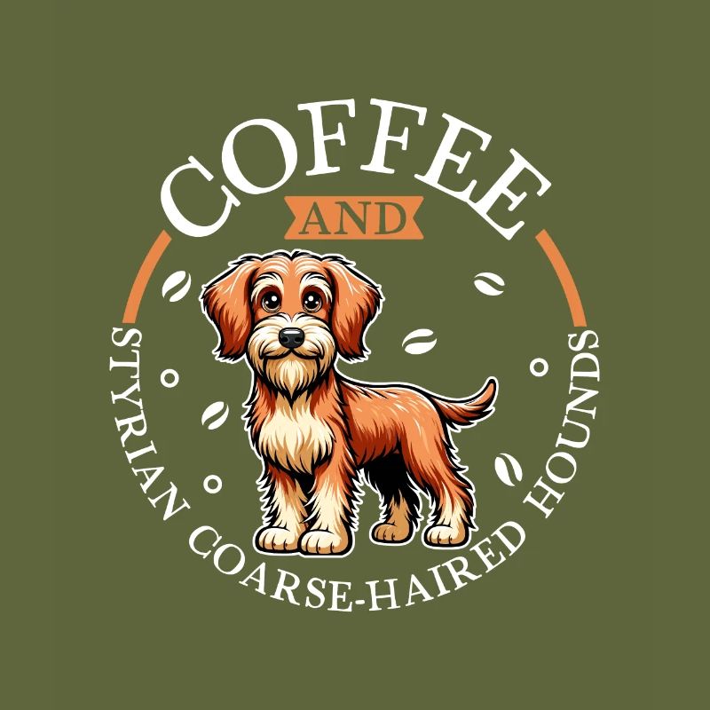 Coffee and Styrian Wirehaired Hound