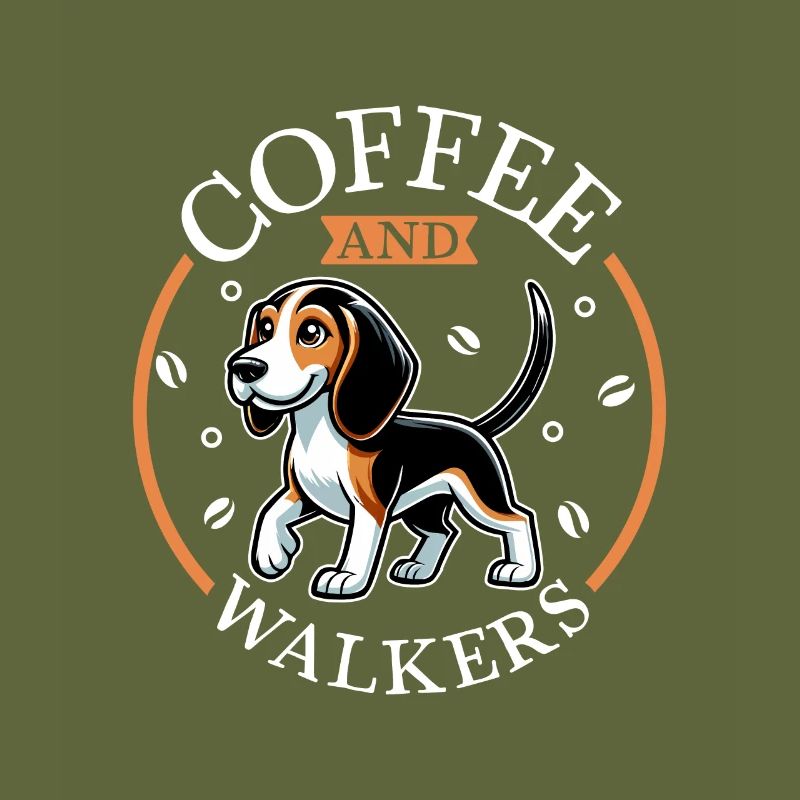 Café et arbre Walker Coonhound