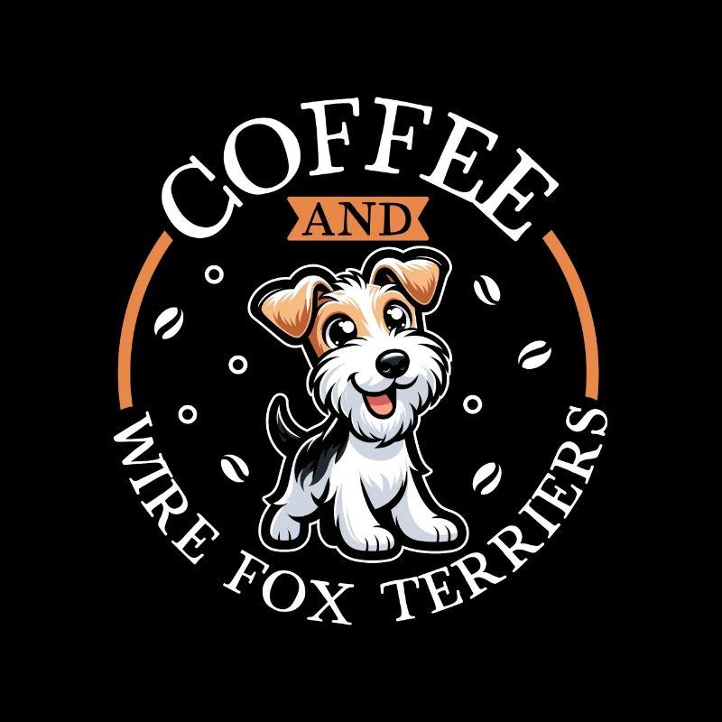 Coffee and Wirehaired Fox Terrier