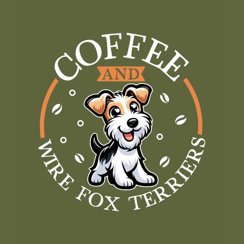 Coffee and Wirehaired Fox Terrier