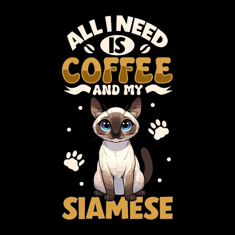 Coffee and my Siamese cat