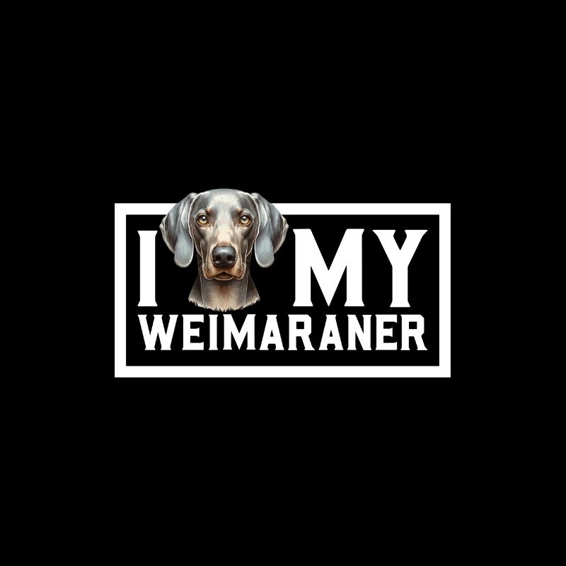 J’adore mon braque de Weimar