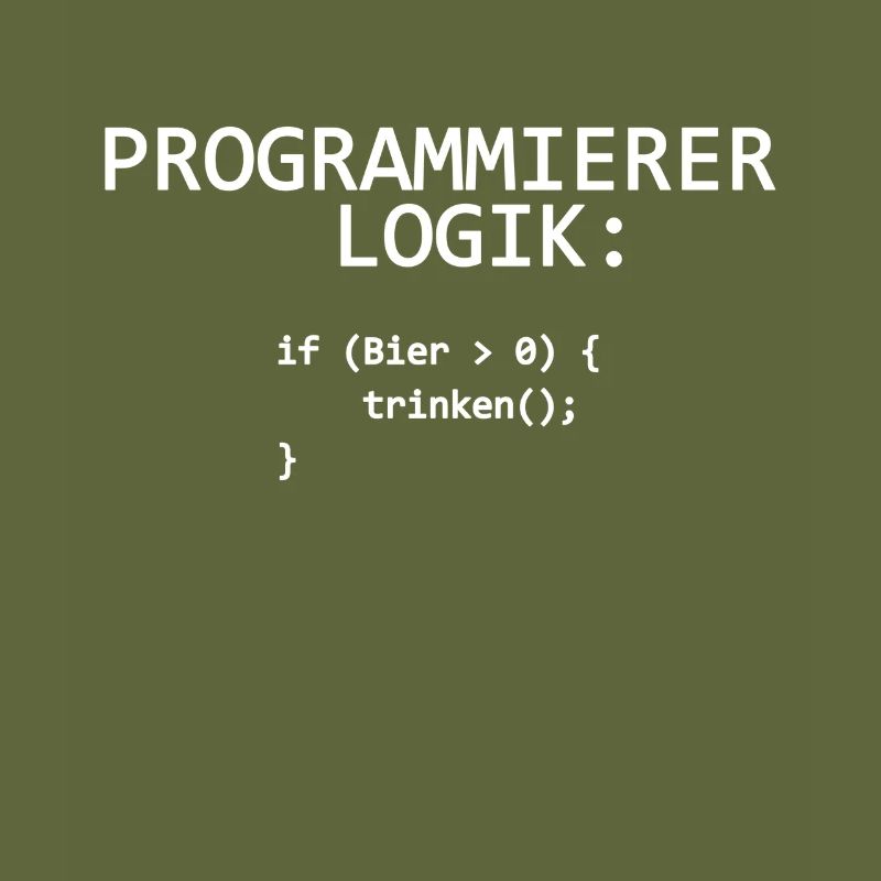 Programmer Logic IT Programmer Drinking Beer