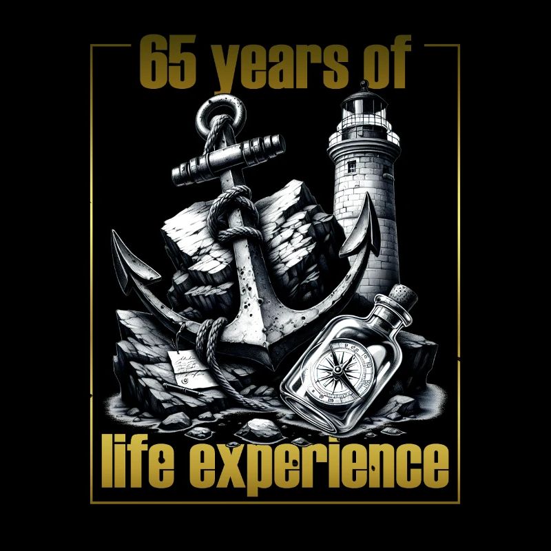 Anchor Lighthouse Compass 65th Birthday Idea