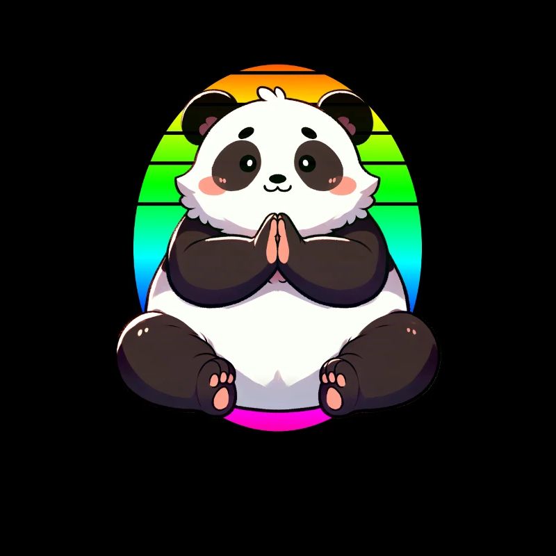 Panda Yoga Motif Cute Panda
