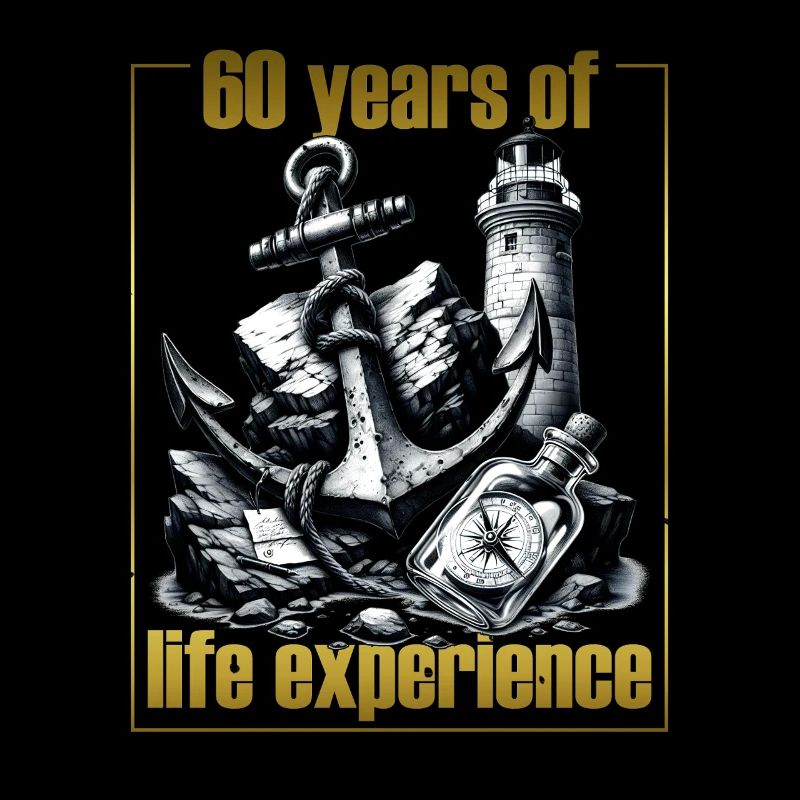 Anchor Lighthouse Compass 60th Birthday