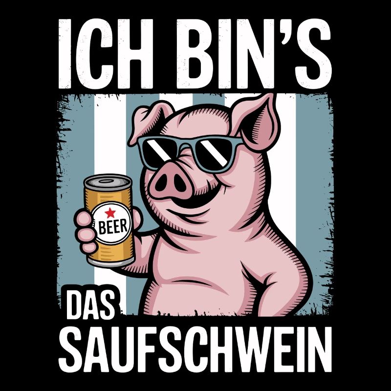 C’est moi l’alcool cochon buvant de la bière alcool fête