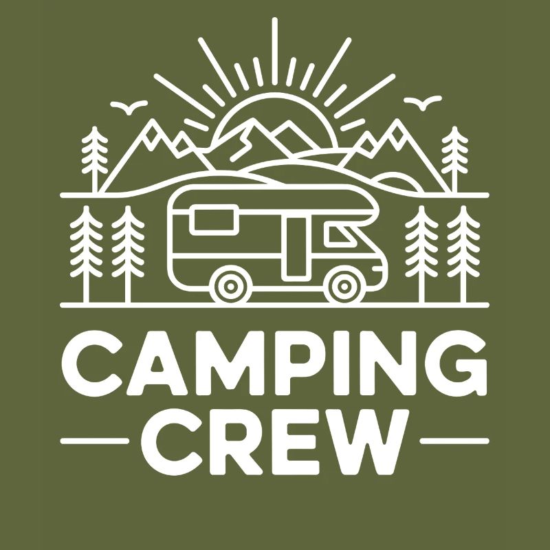 Équipe de camping – Ensemble sous le ciel étoilé