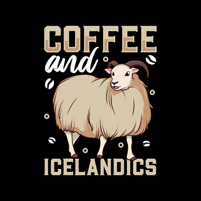 Kaffee und Islandschaf