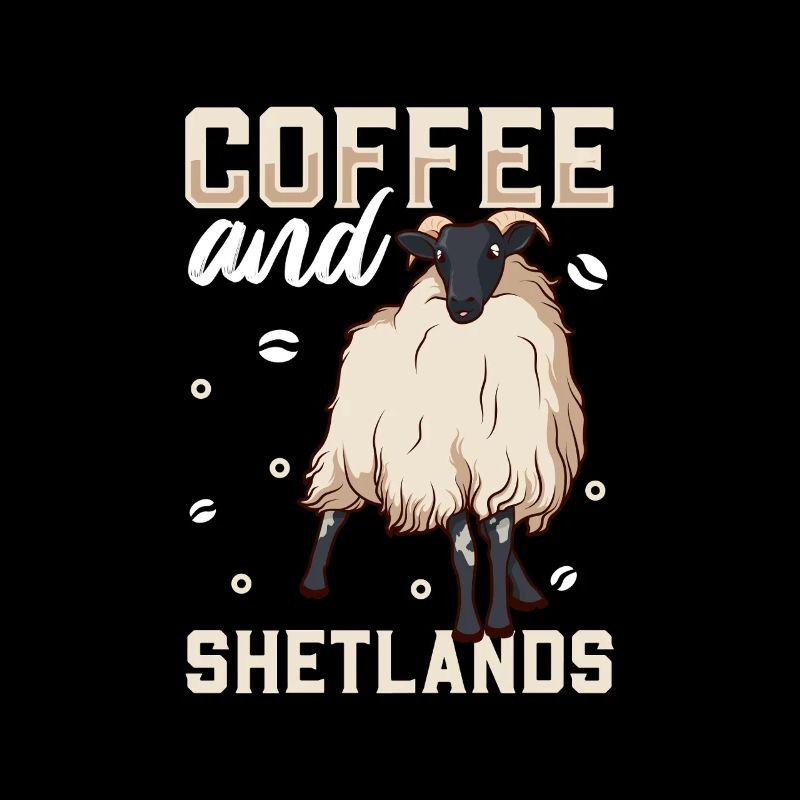 Kaffee und Shetlandschaf