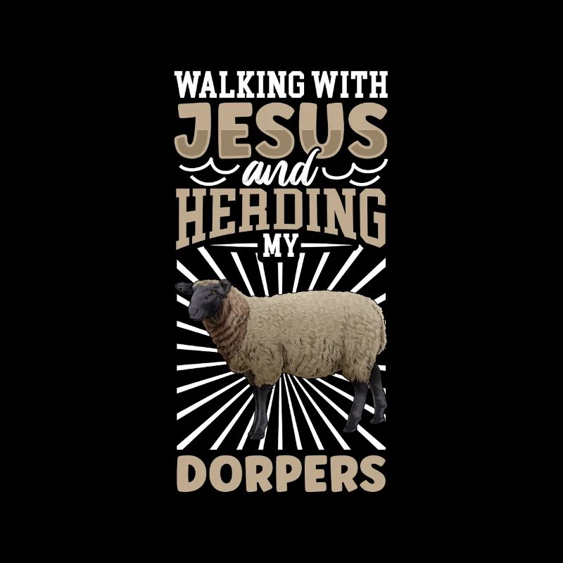 Jesus und Schaf - Dorperschaf