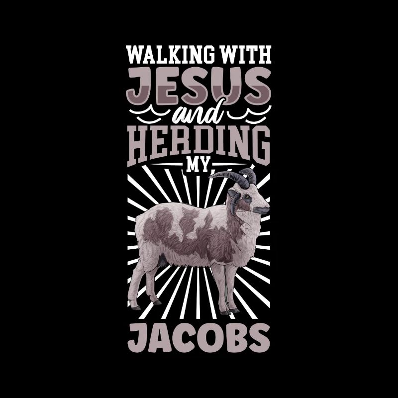 Jesus and Sheep - Jacob Sheep