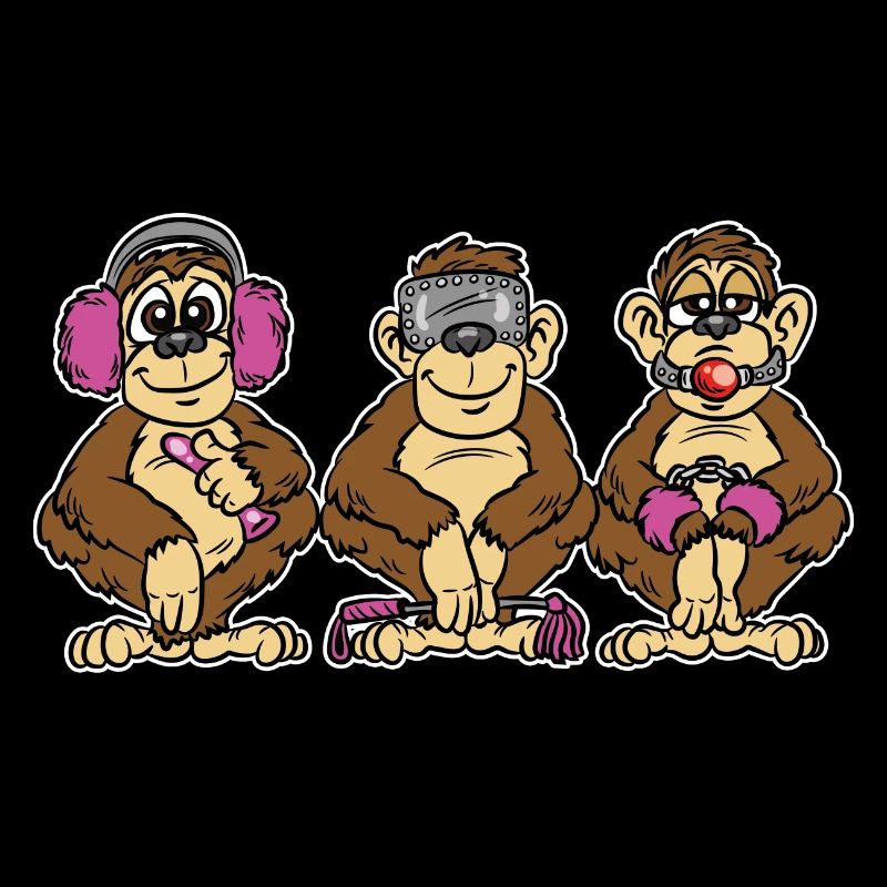 BDSM 3 Monkeys Monkeys Versaute sensory deprivation