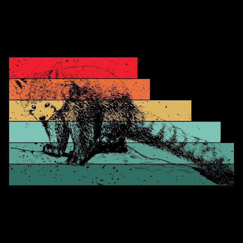 Cat Bear Little Panda Retro