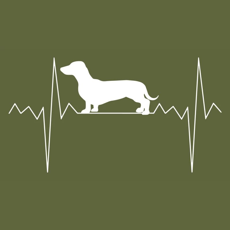 Herzschlag Herzfrequenz Dackel Dachshund Geschenk