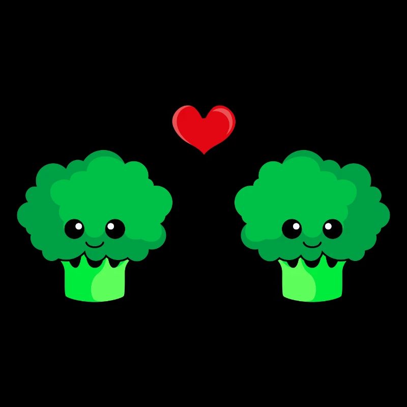 Broccoli Paar Liebe Comic
