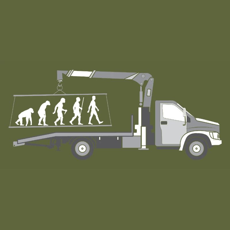 Abschlepper Evolution Silhouette Minimalistisch
