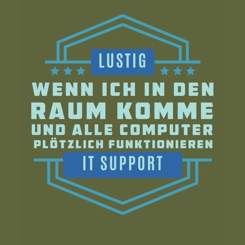 Lustigen Technologiespruch - Tech Support