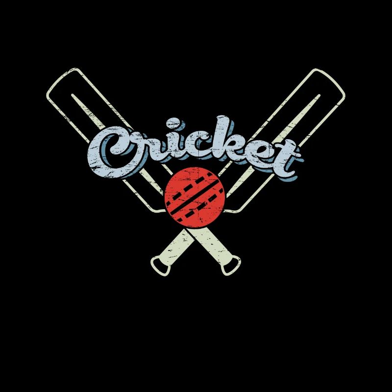 Two crossed cricket bats - cricket