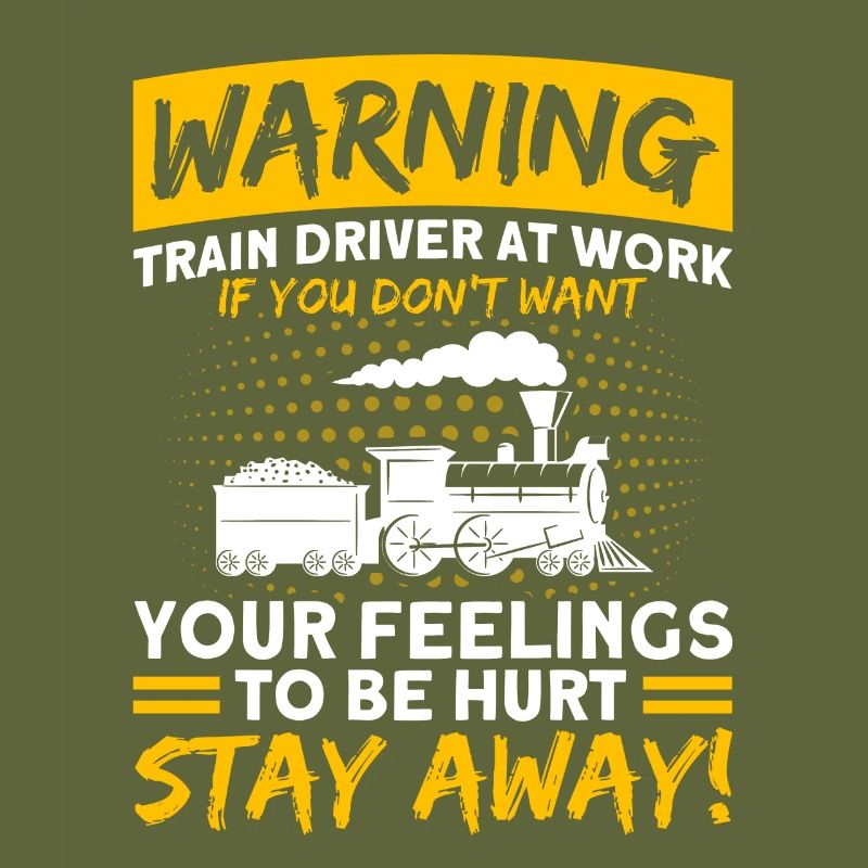 Warning Train driver at work Locomotive
