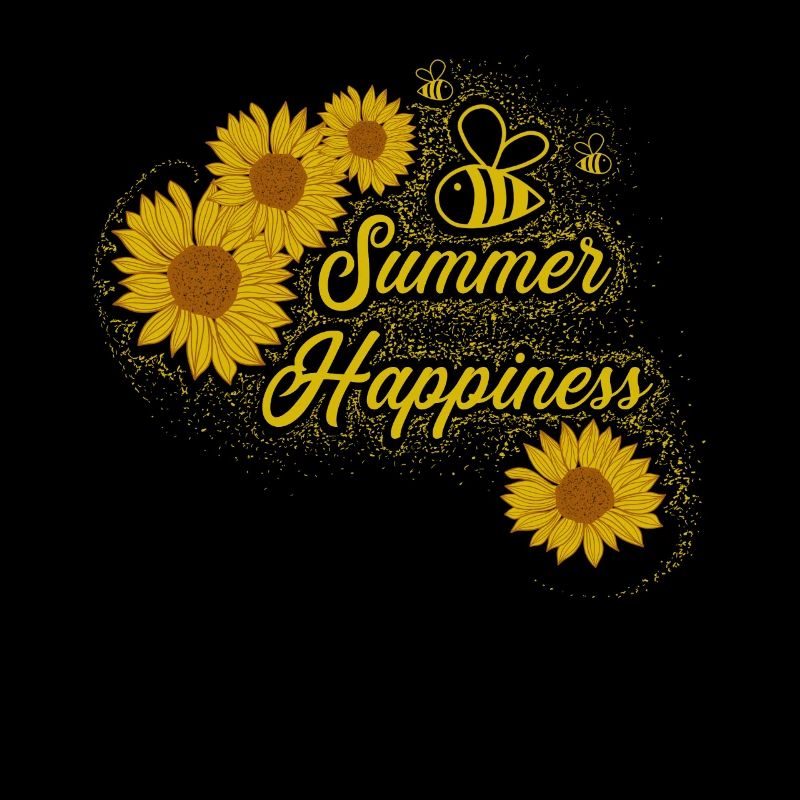 Summer Happiness Bee Sunflower