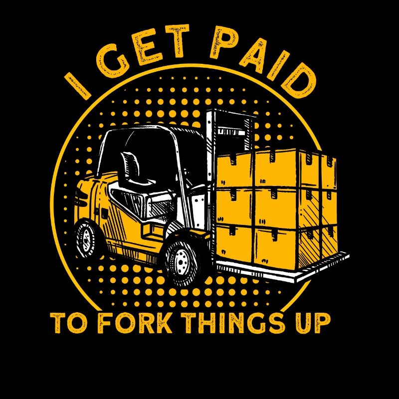 Forklift driver things give up gift