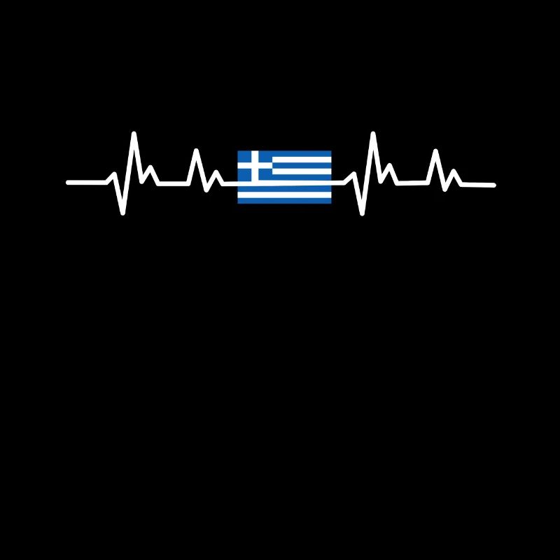 Grèce Drapeau grec Battement de cœur grec