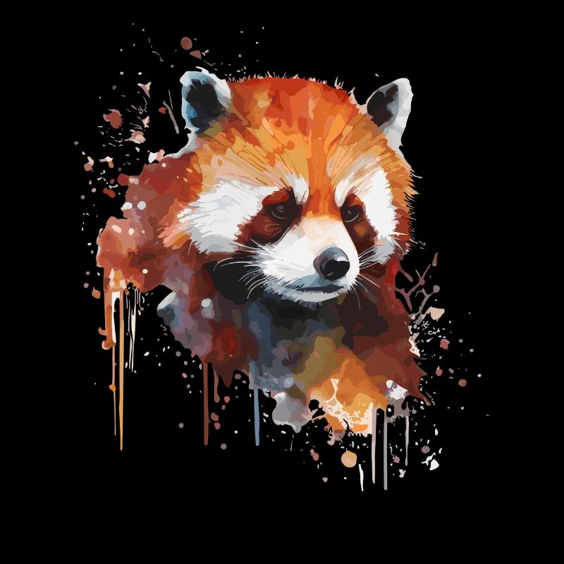 Mignon panda rouge coloré pour les amateurs de panda rouge