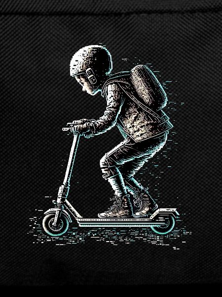Stuntscooter in ASCII style