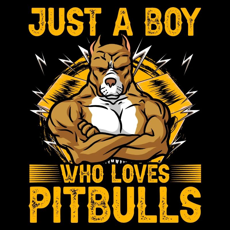 juste un garçon qui aime les pitbulls